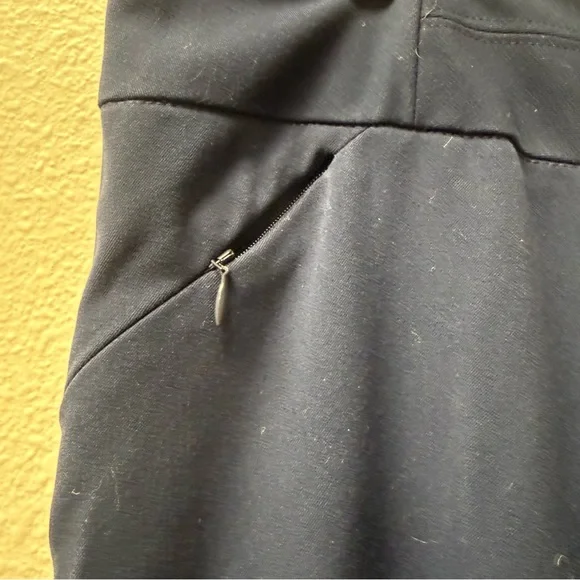 Investments Navy Stretch Dress Pants 14L Wide Leg Career Office Chic - Picture 4 of 9